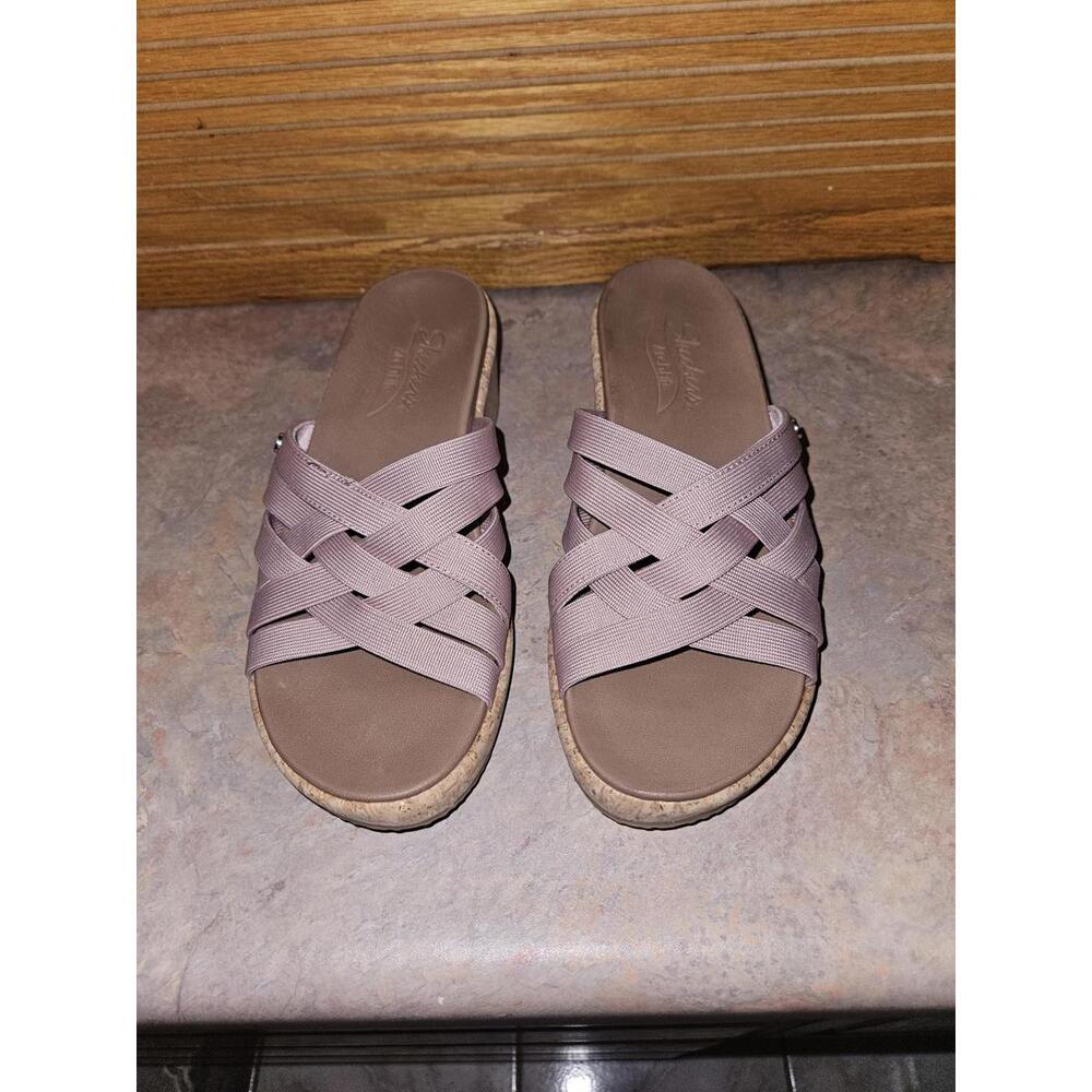 Skechers Womens Arch Fit Beverlee Comfort Wedge Sandals NWOT